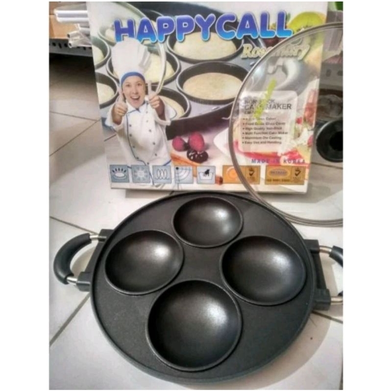 CETAKAN 4 SERABI HAPPY CALL cetakan 4 lubang serabi  cetakan 4 lobang serabi cetakan dorayaki 4