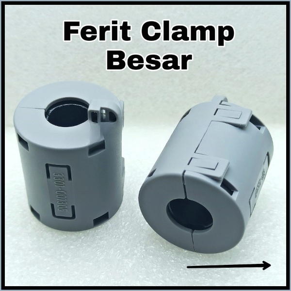 Ferit Clamp Besar Abu / Ferrit Jepit Noise Filter Ferrite Kabel Busi putr4n14 Murah