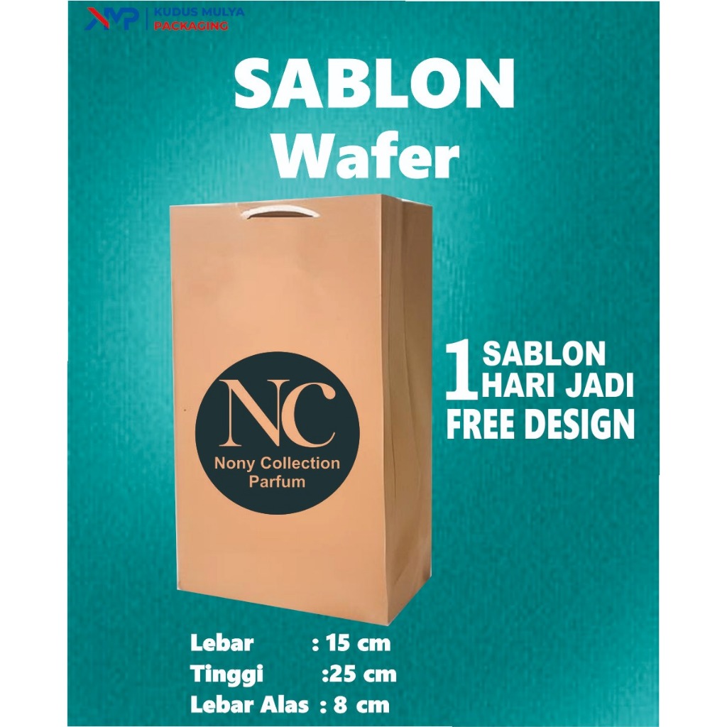 

PAPER BAG WAFER CUSTOM SABLON- PAPERBAG SABLON 15 X 25 X 8 - PAPER BAG PERNIKAHAN - TAS KERTAS