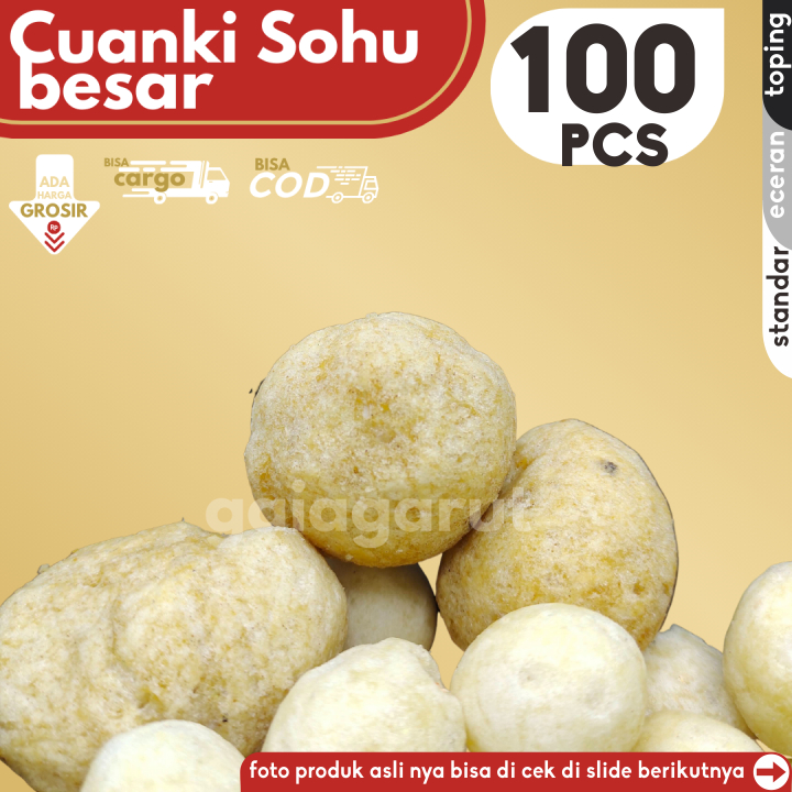 

Cuanki SOHU BESAR 100pcs (Cuanki Bulat Kering) Pelengkap Baso Aci Seblak by GG (Bisa COD/Grosir/Kargo)