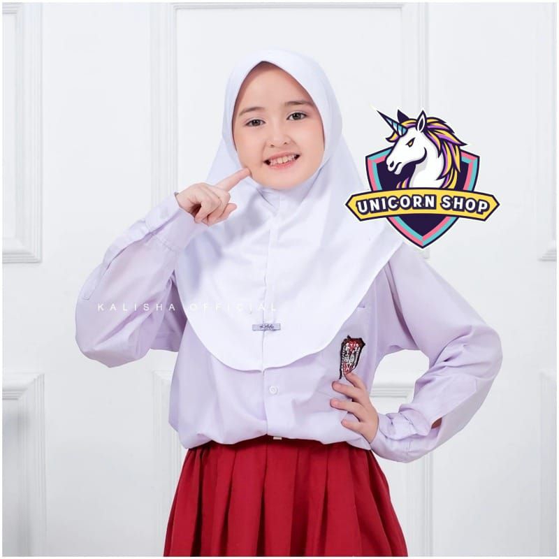 Jilbab Sekolah SD/ Hijab Hamidah anak Sekolah Dasar/ Kerudung Bergo Hamidah Jilbab Instan Anak Sekol