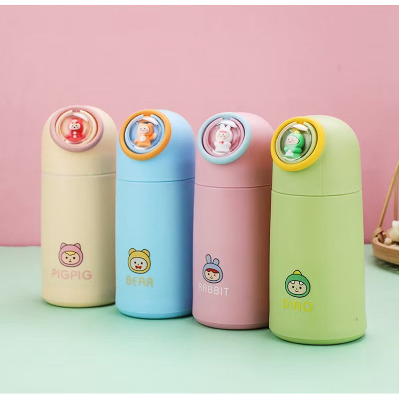 botol dino karakter viral  350 ml bahan kaca food grade