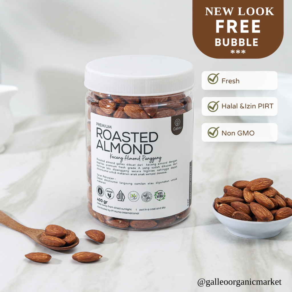 

Nafariz724 Kacang Almond Panggang 250 Gr Galleo-Roasted Almond Premium