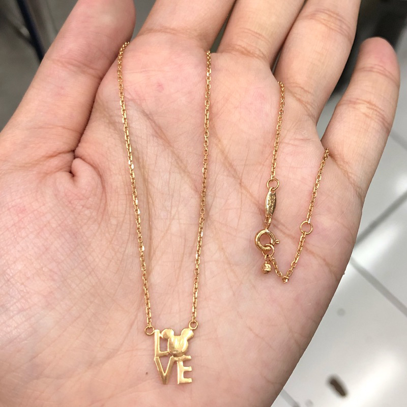 R6- KALUNG LOVE MICKEY UBS 1.87GR KADAR 375 PANJANG 39/42CM