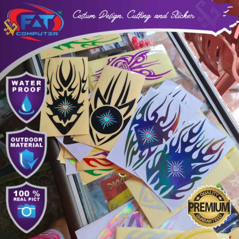 Stiker Cutting Spakboard Motor Logo PSHT Waru Bersinar (Besar)