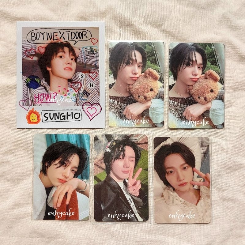 PHOTOCARD BOYNEXTDOOR SUNGHO RIWOO POLAROID ALBUM WHO WHY HOW MOODY DAZED LETTER EARTH WIND FIRE STI