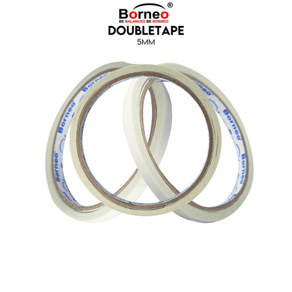 

DOUBLE TAPE ISOLASI 2 SISI BOLAK BALIK BORNEO CORE BIRU 5MM atau 1/4 Inchi