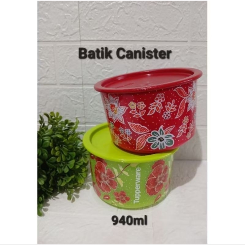 toples batik canister / toples batik original tupperware