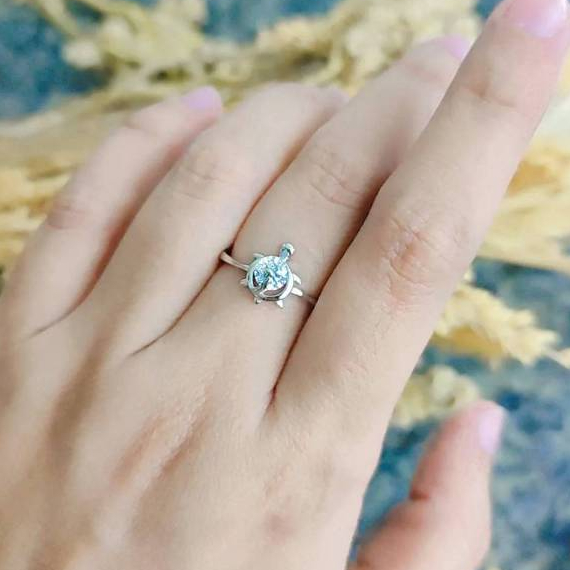 Cincin Kura-Kura Lucu Asli Perak925