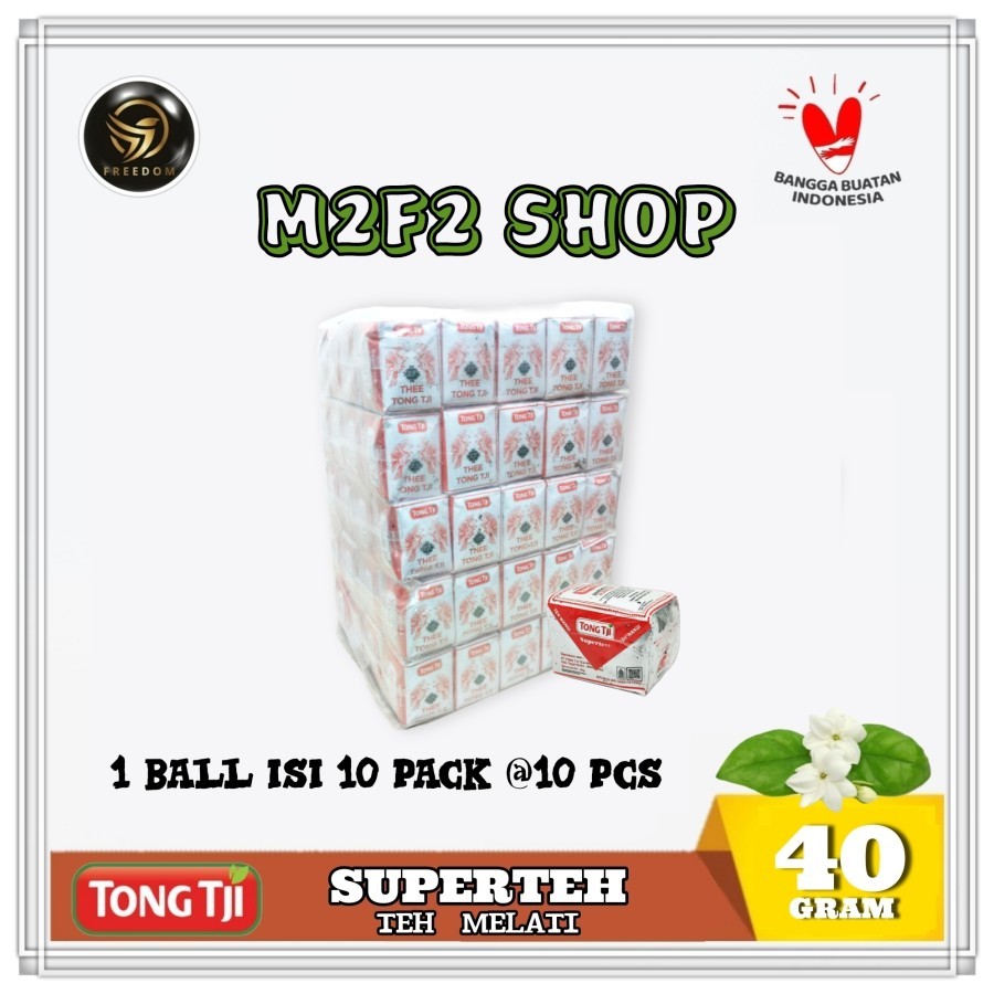

Teh Bubuk Tong Tji SUPER TEA Jasmine Teh Melati - 40 gr (Kemasan 1 Ball)