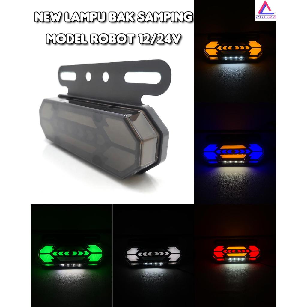 Lampu Bak Samping Kecil 12/24V New Lampu Bak Samping Model Robot 12/24v