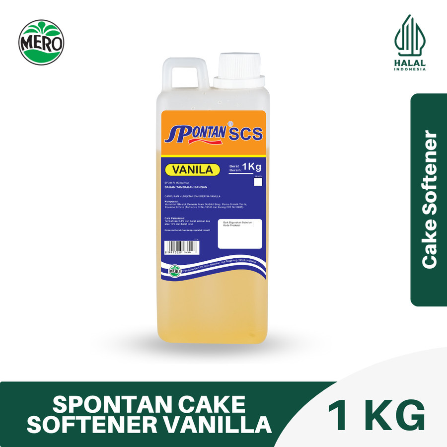 

Spontan Cake Softener (SCS) Vanilla 1 Kg Pelembut Kue