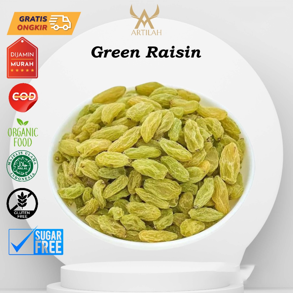 

Organic Kismis hijau 500gram/(1/2kg) / Green Raisin