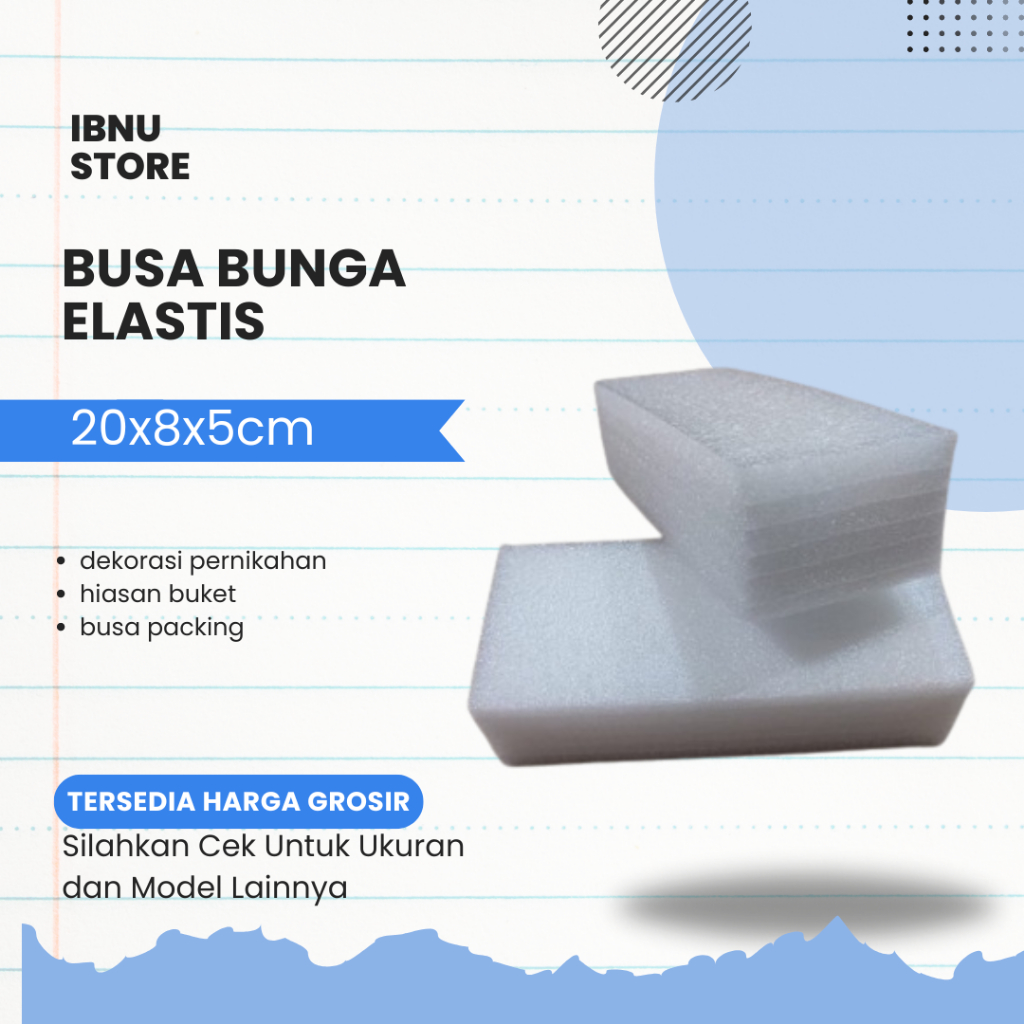 Busa Bunga Gabus Kering / Busa Bucket Elastis