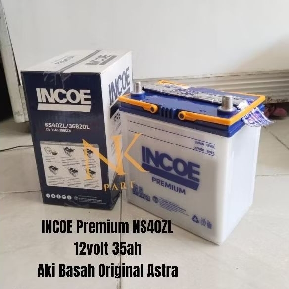 Aki Mobil Toyota Agya, Veloz, Raize, Calya Incoe Premium NS40ZL 35Ah