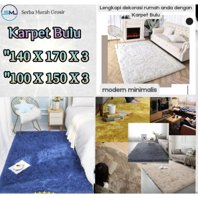 Karpet lantai bulu/alas duduk/karpet bulu rumahan/kain bulu/karpet bulu