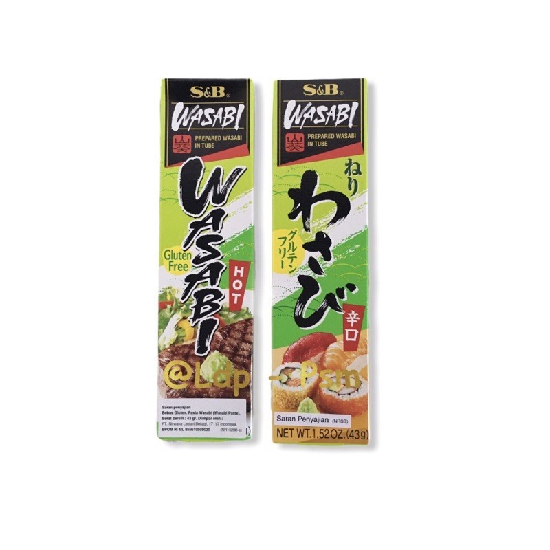 

S&B SNB Wasabi Prepared In Tube Gluten Free Hot Pasta Bumbu Masak Instan Bahan Campuran Sushi Jepang