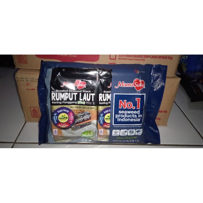 

MamaSuka - Rumput Laut Kering Panggang Original/Nori Seewead/ Isi 2 4,5gr