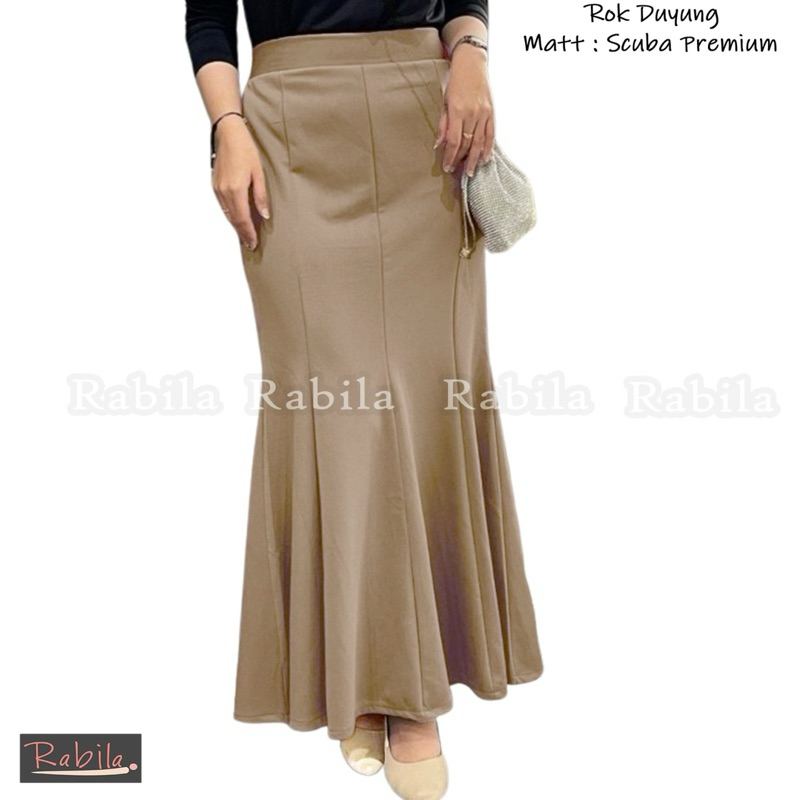 Rok Wanita Mode Duyung Matt Scuba Premium - Skirt Mermaid - Fashion Muslim