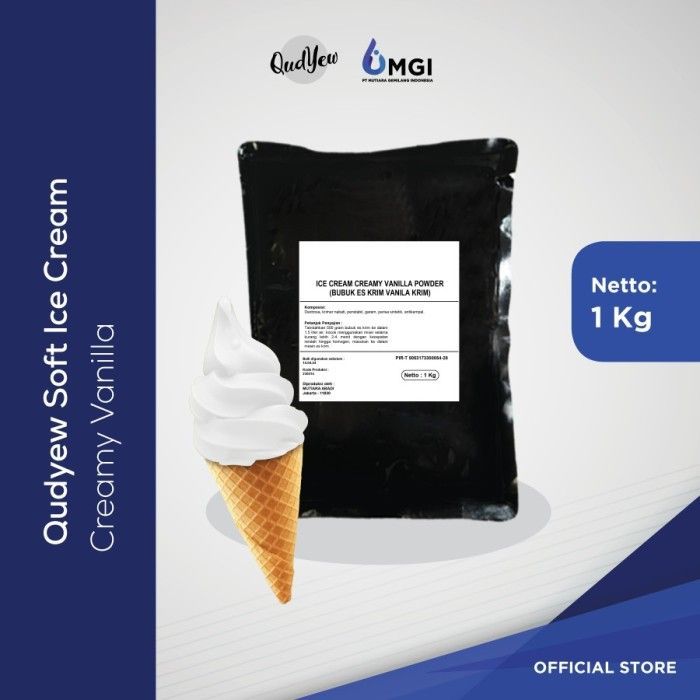 

Bubuk ICE CREAM Es Krim VANILLA/ vanilla krim/ matcha/ stoberi/ cokelat qudyew 1kg