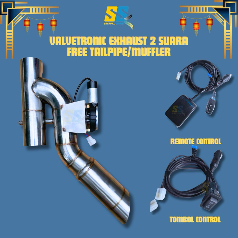 valvetronic exhaust 2 katup manual tombol 2 - 2,5 inch knalpot mobil 2 suara