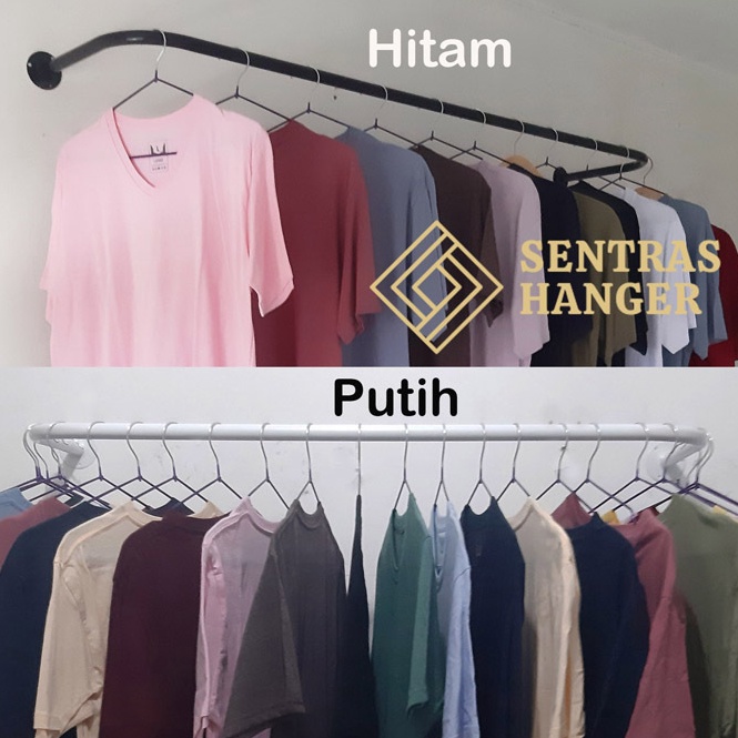 Bagus Banget gantungan Baju Dinding Besi Pipa Besar