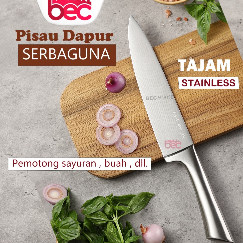 Paling Disukai KlausMeyer Chef Pisau Dapur Profesional Stainless Steel Super Tajam Triple Riveted