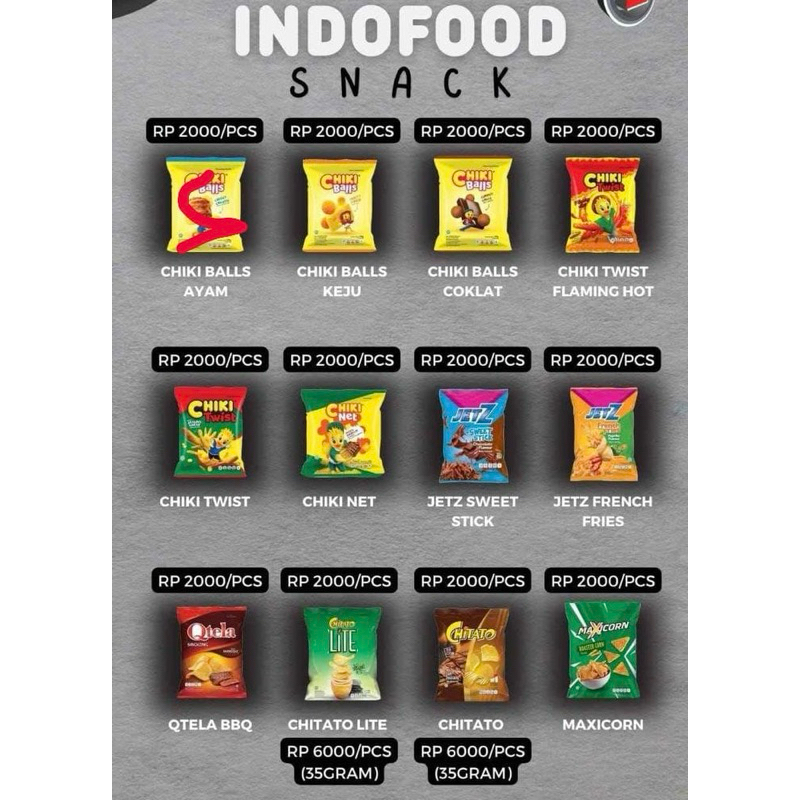 

( Ecer ) SNACK Renteng Indofood Chikiballs / Chiki twist / Chiki Net / Jetz snack / Qtela / Chitato / Chitato Lite / Maxicorn