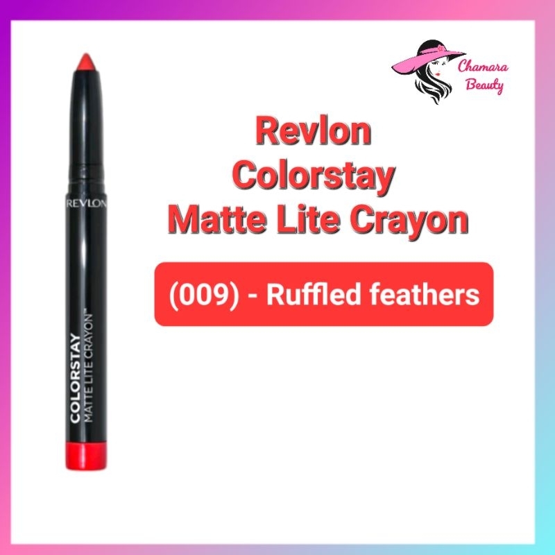 Revlon Colorstay Matte Lite Crayon 009 - Ruffled feathers,Lip Matte Revlon,Lipstik Revlon
