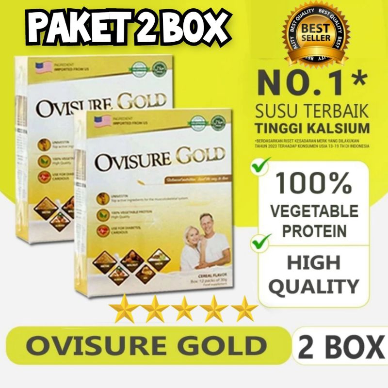 

2 Box Ovisure Gold Milk Susu Vitamin Tulang Sendi Dan Osteoporosi