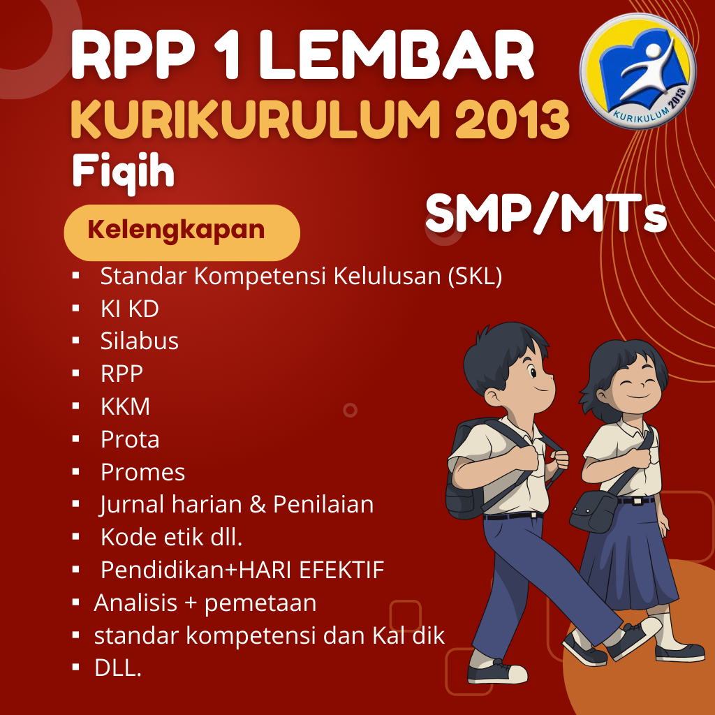

RPP 1 LEMBAR FIQIH SMPIT/MTs KURIKULUM 2013 LENGKAP