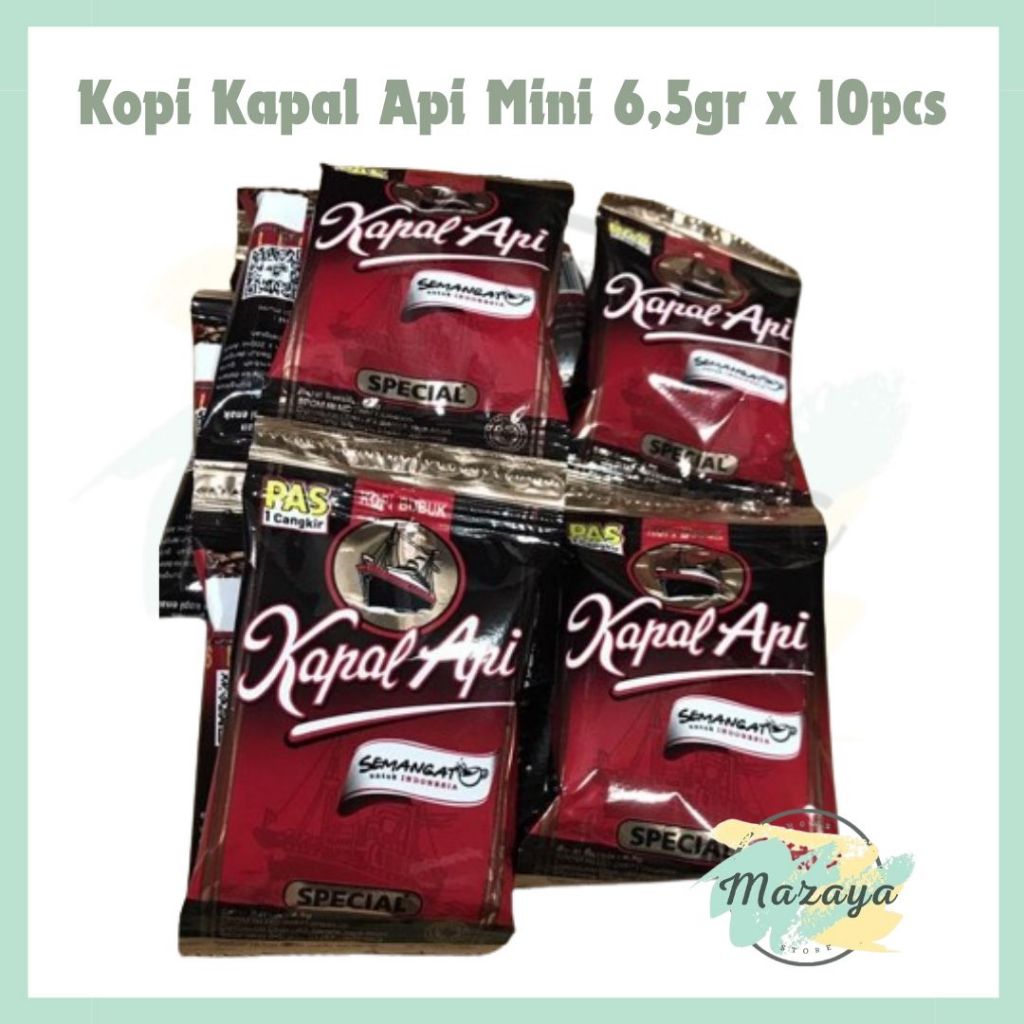 

KOPI KAPAL API SPECIAL SACHET 6GR 1 RENCENG ISI 10 BUNGKUS - MAZAYA HOMESTORE