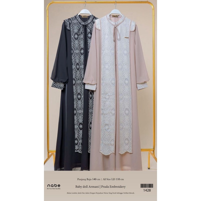 Gamis nabe terbaru /gamis terbaru  merek nabe