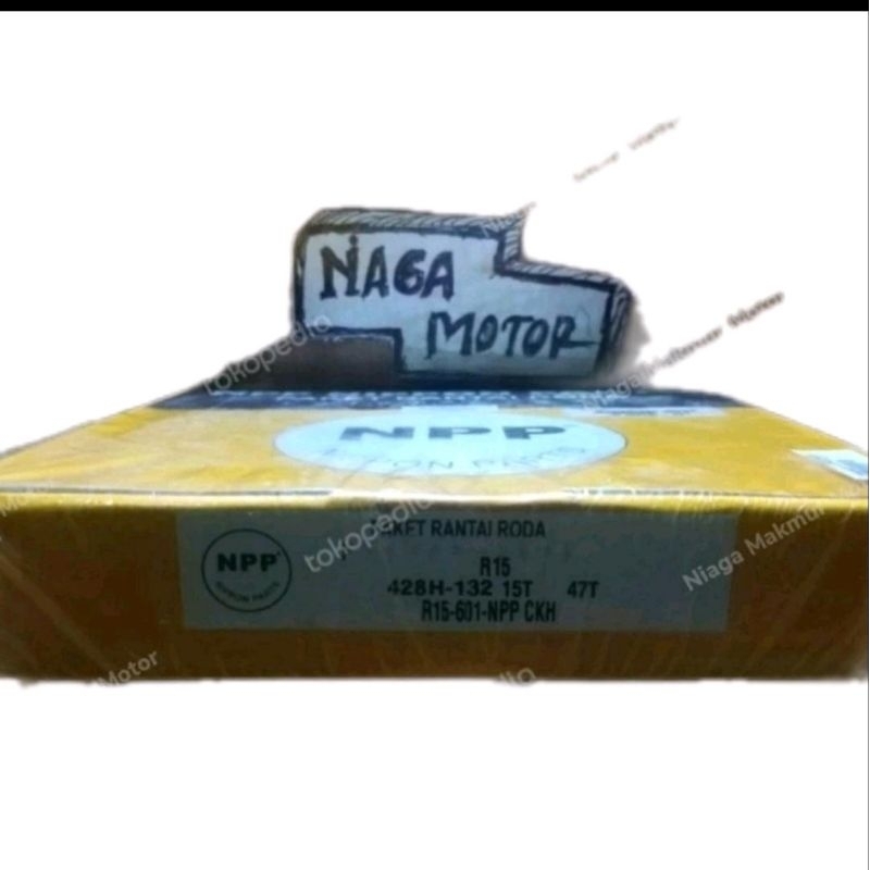 Gear Gir Set Rantai Komplit R 15 R15 Old 428H-132-15T NPP