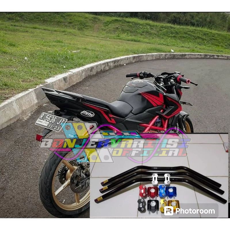 Setang rzr model roadrace universal pnp honda CB 150R NEW CB 150R OLD plus raiser dudukan peninggi s