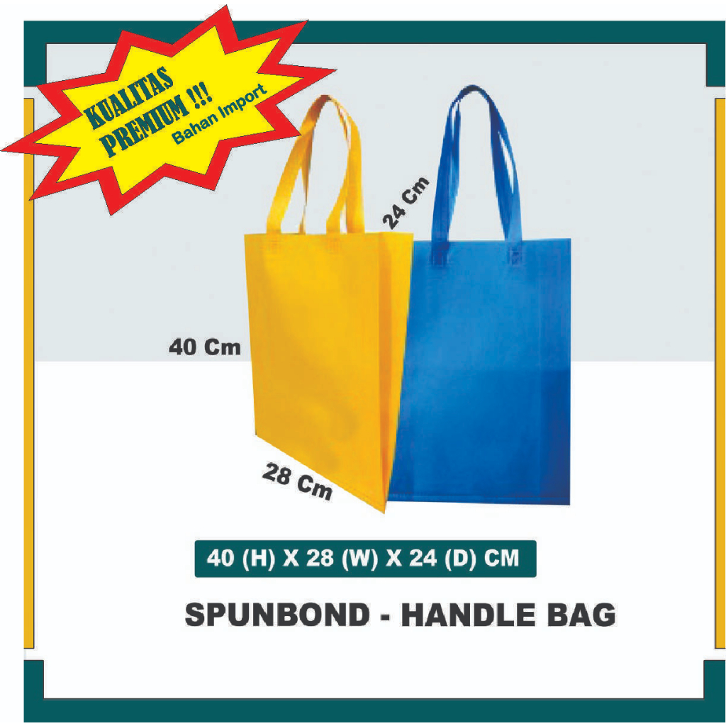 

Tas Spunbond 3D (40x24x28 cm ) tasspunbond/tas premium/goodiebag/taskain/taskado