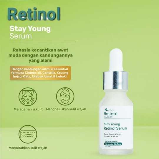 AMURA RETINOL UNTUK FLEK HITAM DAN KERUTAN AMURA RETINOL SERUM 15ML [COD] [INSTAN] AMURA REGLOW BAND