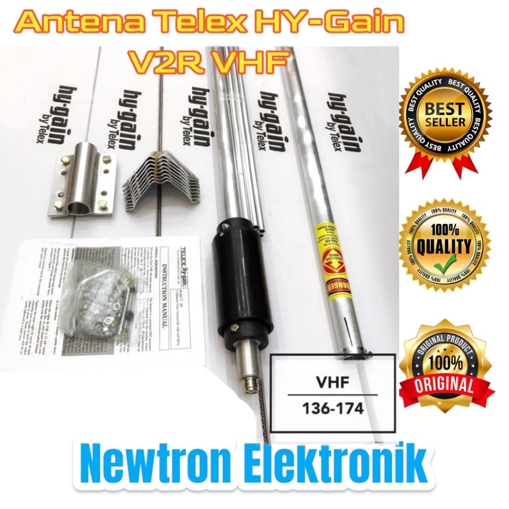 Antena V2R Telex Hygain VHF 136-174 Mhz Plat Loading Besar Basestation Rig ICOM IC 2300 2200 IC2300 