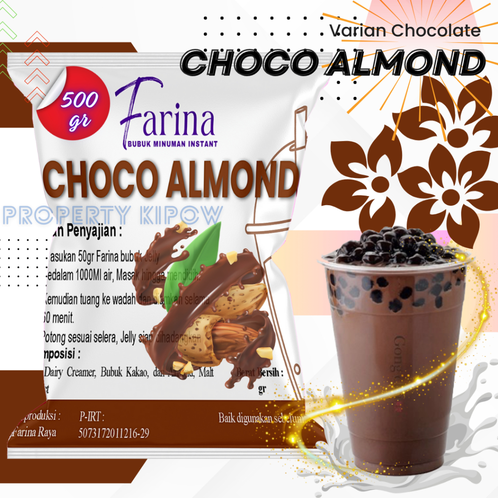 

FARINA Bubuk Minuman Choco Almond - Bubuk Minuman Choco Almond 500gr Plain