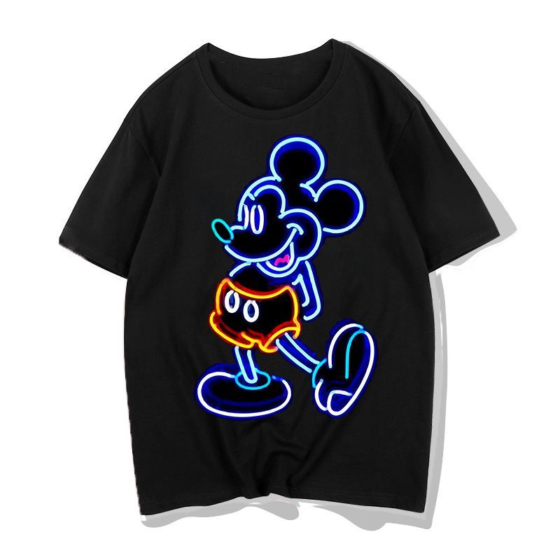 Kaos Atasan Mickey Light in the Dark Kaos Santai Keluarga Mickey Mouse