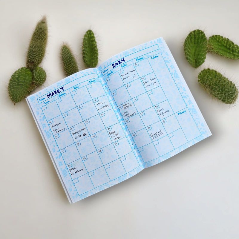 

Buku Monthly planner Simpel A5 / Catatan Agenda Schedule Kegiatan Event
