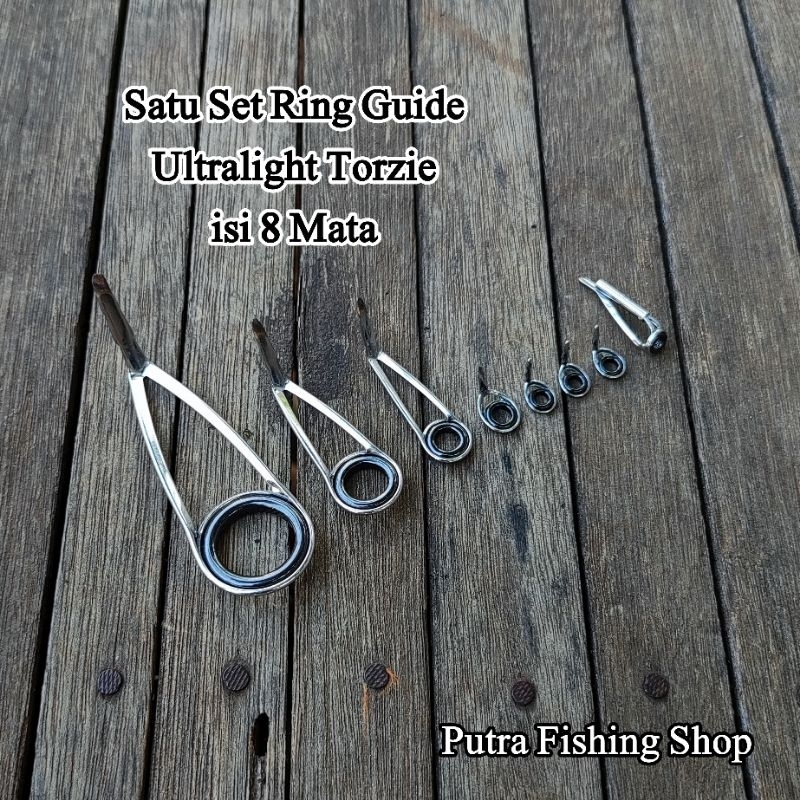 Ring Guide Joran UL Set Torzite Non Fuji isi 8 Mata Mamarit Cincin  Kolongan Joran Pancing Torzite U