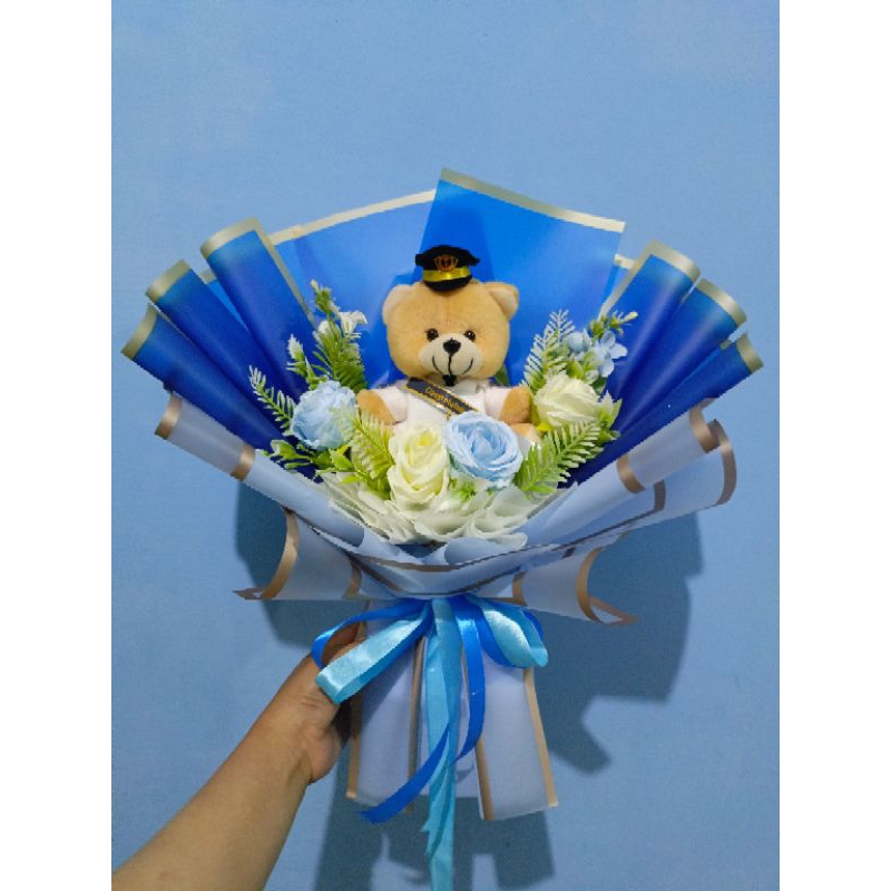 Buket Boneka IPDN, Buket boneka Profesi TNI, buket boneka profesi Polisi, Buket boneka brimob