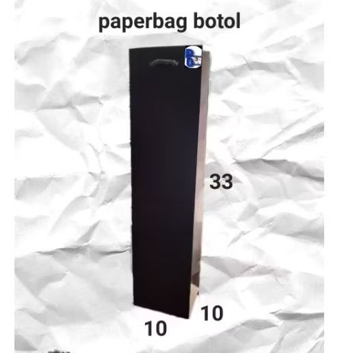 

paperbag botol black (10x10x33) isi 12 pc