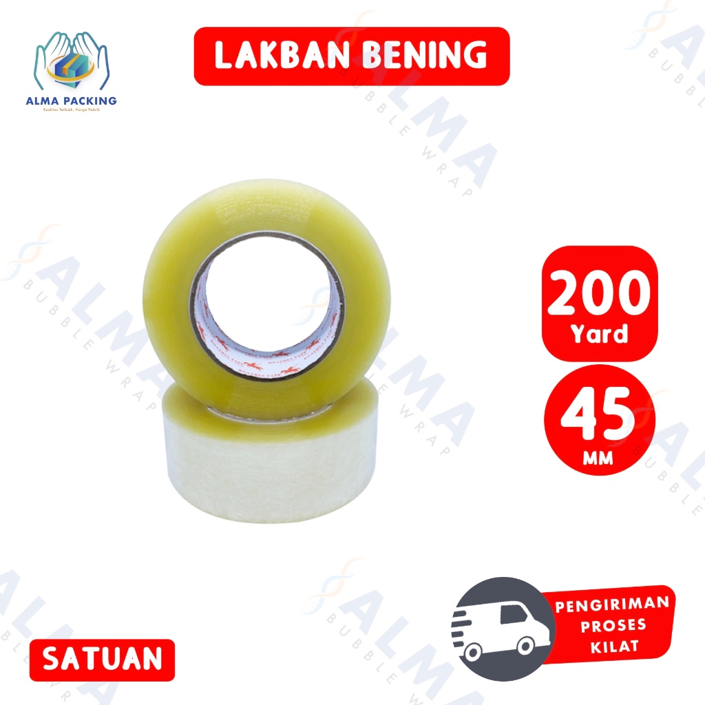 

Lakban OPP Tape / Lakban Bening Tape 200 Yard
