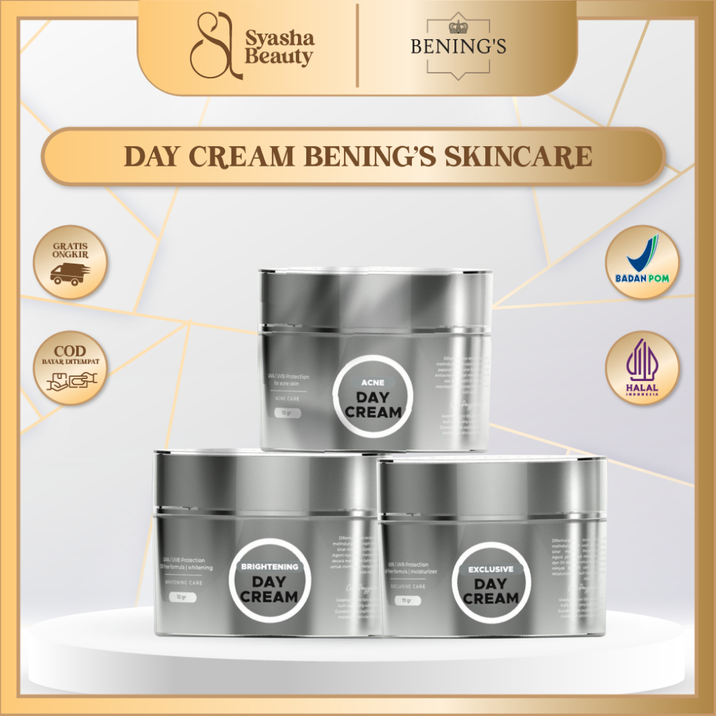 Day Cream Varian Benings Skincare | Brightening , Acne , Exclusive | Skincare Doctor Oky Pratama Set