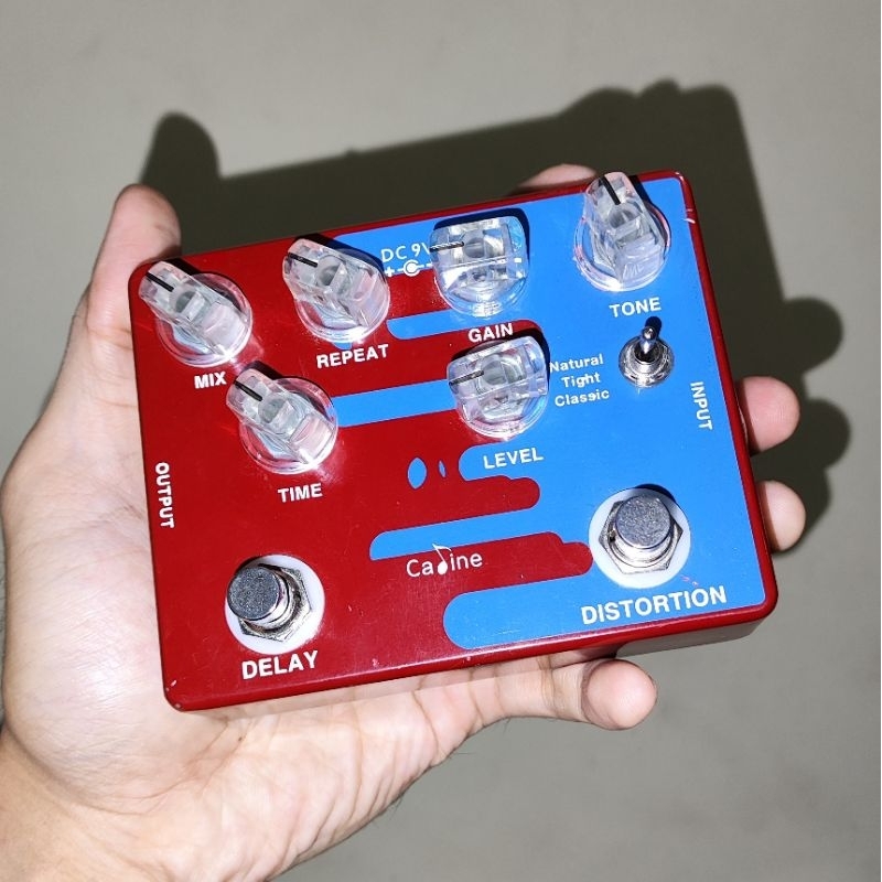 Caline distortion delay pedal efek gitar cp68 cp 68 distorsi mirip suhr riot mooer solo