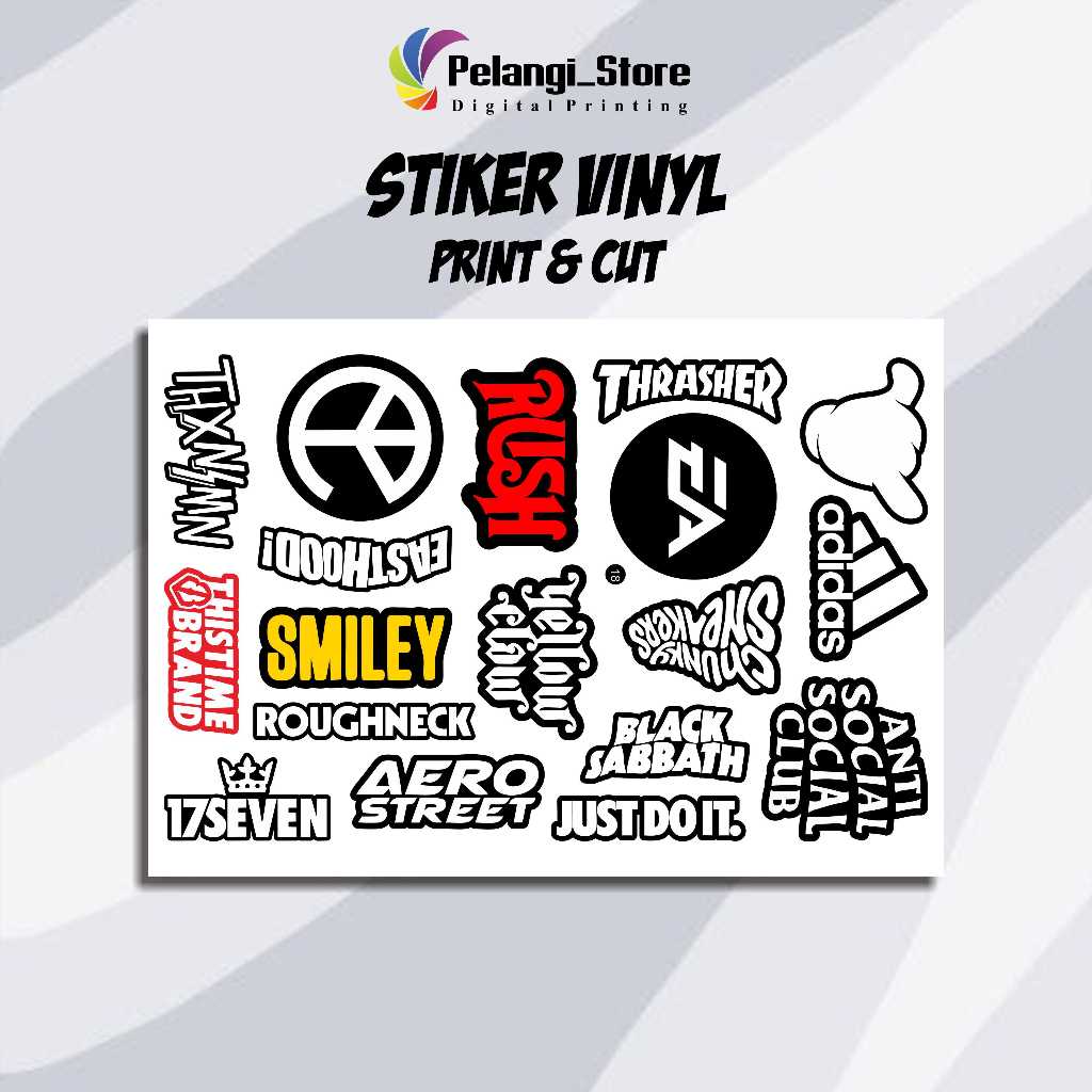 

STICKER LOGO BRAND AESTHETIC UNTUK LAPTOP CASE TUMBLER HP HELM MOTOR UKURAN 5 CM PER STIKER - 3