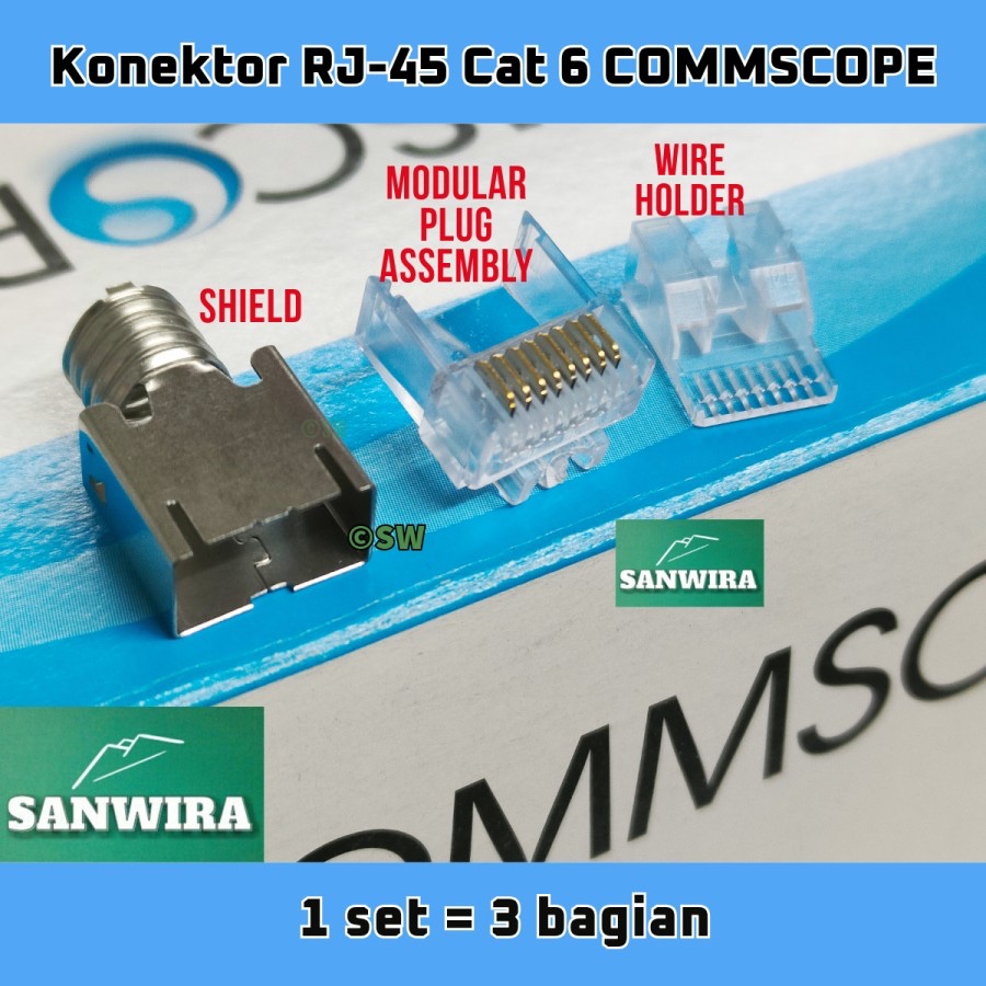 Konektor RJ45 Cat 6 Commscope / RJ-45 Connector Cat6 COMMSCOPE / Konektor RJ 45 Category 6 Commscope