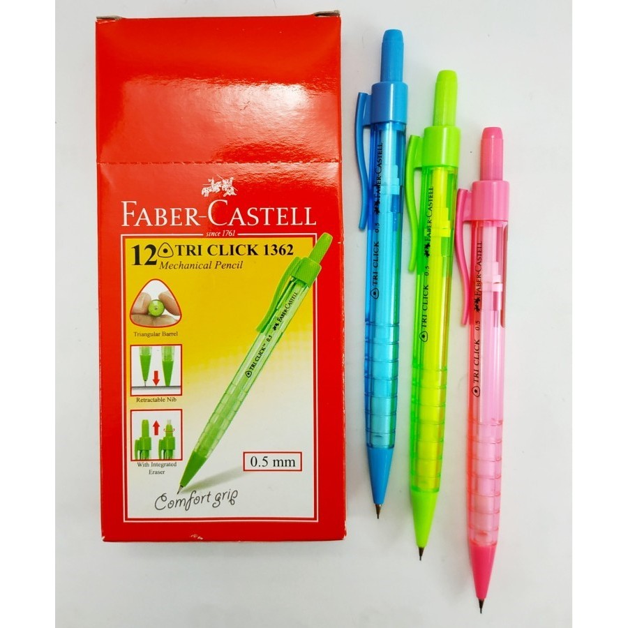 

Pensil Mekanik Faber Castell Tri Click 1362 0.5 mm (pcs)